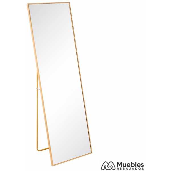 espejo oro aluminio cristal decoracion 50 x 250 x 160 cm