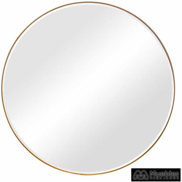 Espejo oro aluminio cristal decoracion 60 x 4 x 60 cm 2