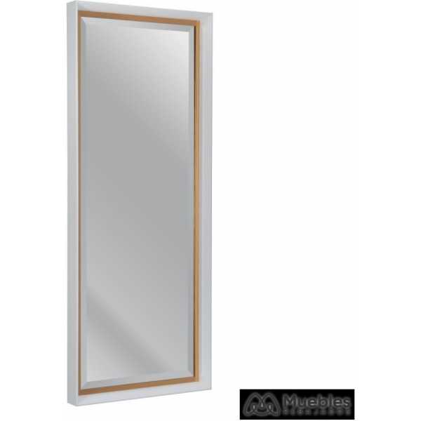 Espejo oro blanco madera decoracion 46 x 6 x 116 cm 2