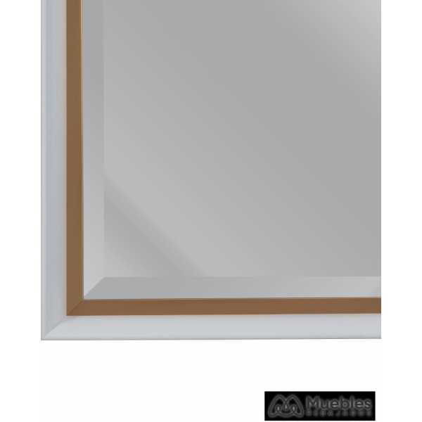 Espejo oro blanco madera decoracion 46 x 6 x 116 cm 5