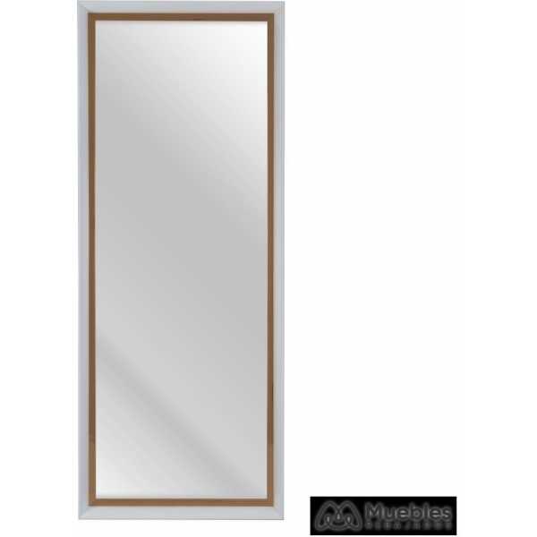 Espejo oro blanco madera decoracion 46 x 6 x 116 cm