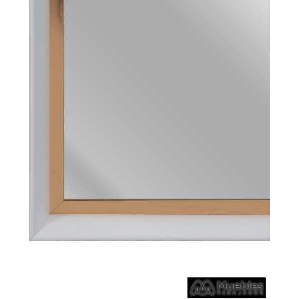 Espejo oro blanco madera decoracion 56 x 6 x 156 cm 6