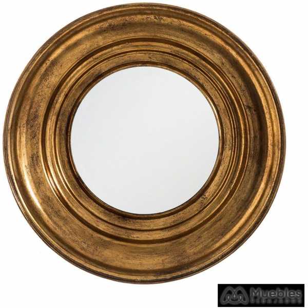 Espejo oro metal decoracion 60 x 12 x 60 cm