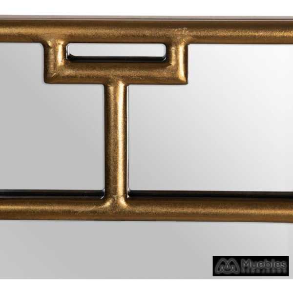 Espejo oro metal decoracion 70 x 250 x 90 cm 4
