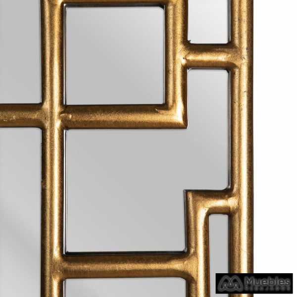 Espejo oro metal decoracion 70 x 250 x 90 cm 5