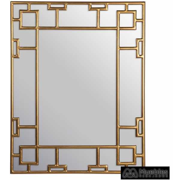 Espejo oro metal decoracion 70 x 250 x 90 cm