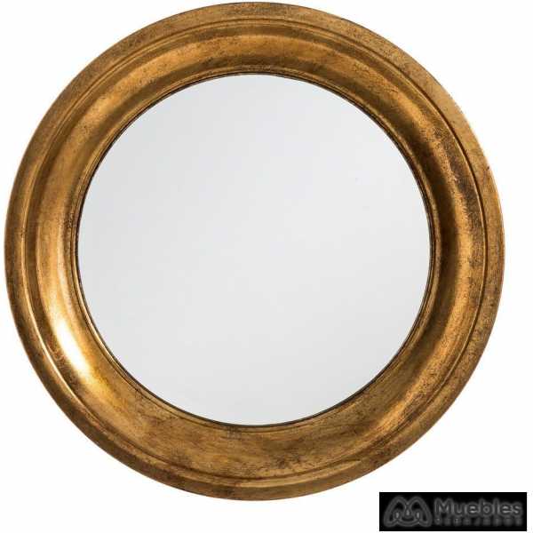 Espejo oro metal decoracion 71 x 6 x 71 cm