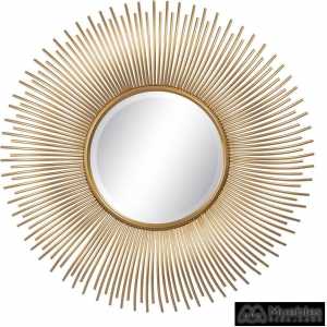 espejo oro metal decoracion 80 x 6 x 80 cm