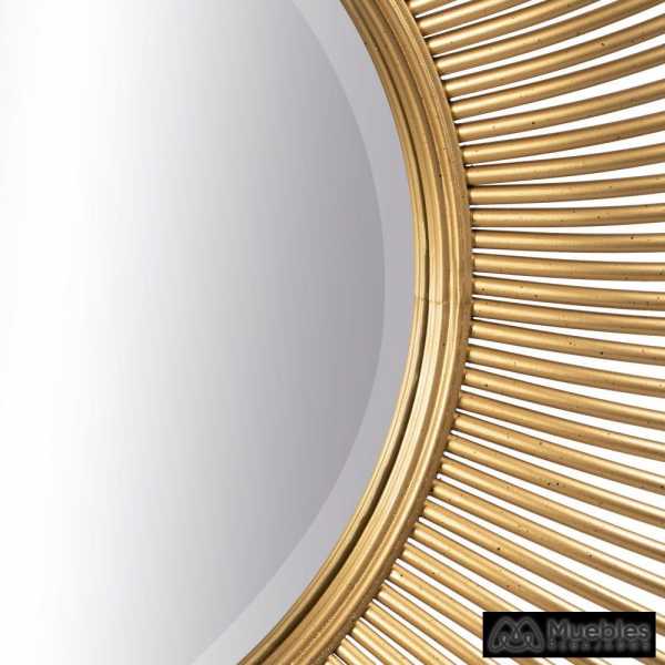Espejo oro metal decoracion 80 x 6 x 80 cm 4