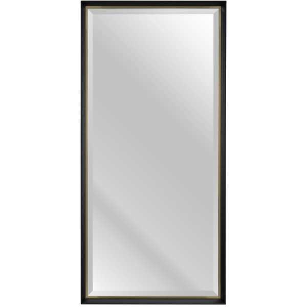 espejo oro negro madera decoracion 65 x 6 x 135 cm