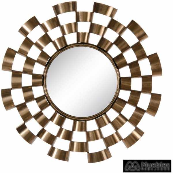espejo oro viejo metal cristal 63 x 450 x 63 cm