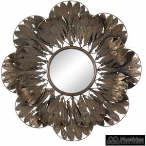 espejo oro viejo metal cristal 69 x 650 x 69 cm