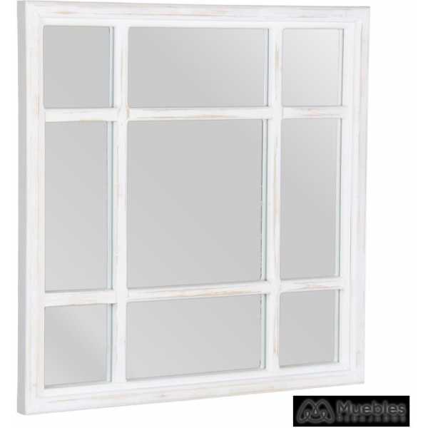 Espejo pared blanco madera decoracion 60 x 350 x 60 cm 2
