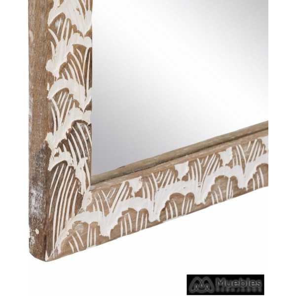 Espejo pared blanco rozado madera 61 x 2 x 152 cm 4