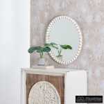 espejo pared blanco rozado madera 61 x 4 x 61 cm 7