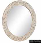 espejo pared blanco rozado madera 76 x 2 x 76 cm 2
