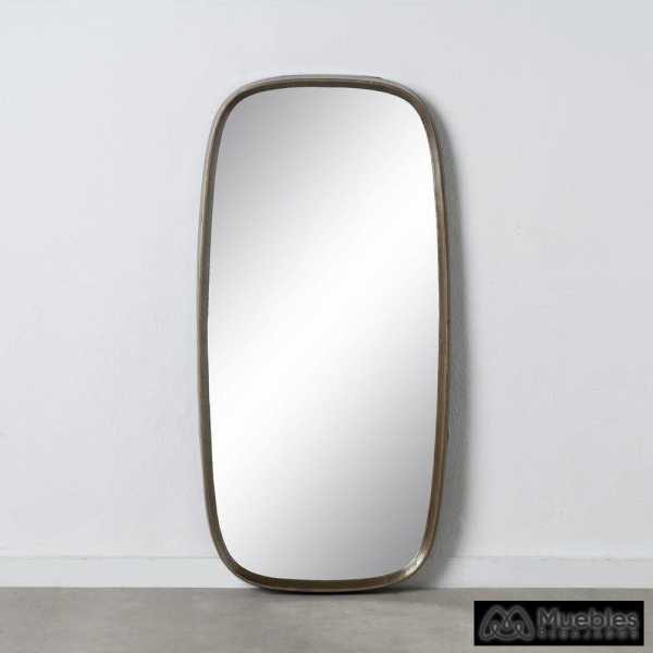 espejo pared oro aluminio 118 x 58 x 550 cm