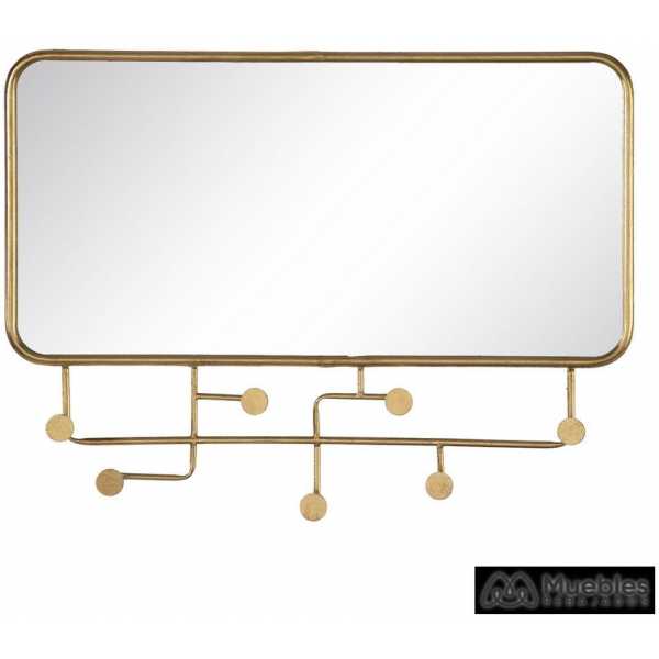 Espejo perchero oro metal decoracion 8050 x 650 x 6050 cm 2