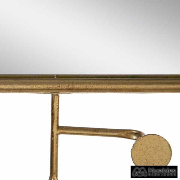 Espejo perchero oro metal decoracion 8050 x 650 x 6050 cm 5