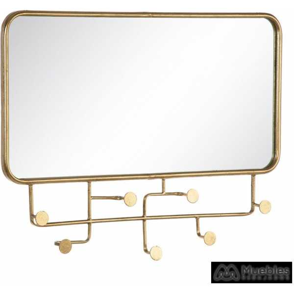 Espejo perchero oro metal decoracion 8050 x 650 x 6050 cm