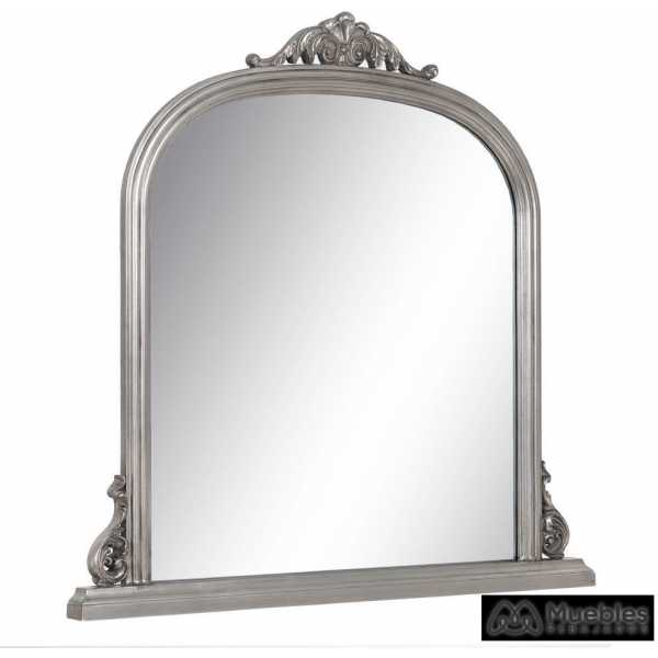 Espejo plata envejecida cristal madera 103 x 5 x 108 cm 2