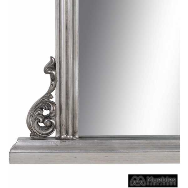Espejo plata envejecida cristal madera 103 x 5 x 108 cm 3