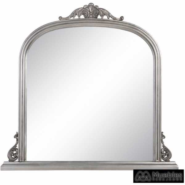 Espejo plata envejecida cristal madera 103 x 5 x 108 cm