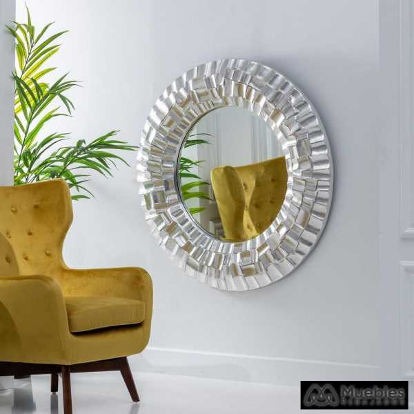 Espejo plata pu cristal decoracion 118 x 1020 x 118 cm 8