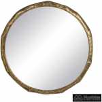 espejo redondo oro envejecido aluminio 61 x 61 cm