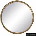 espejo redondo oro envejecido aluminio 74 x 74 cm