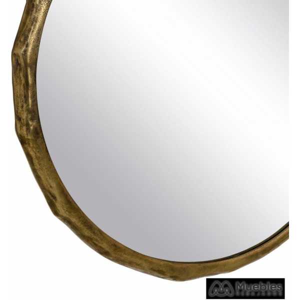 espejo redondo oro envejecido aluminio 74 x 74 cm 3