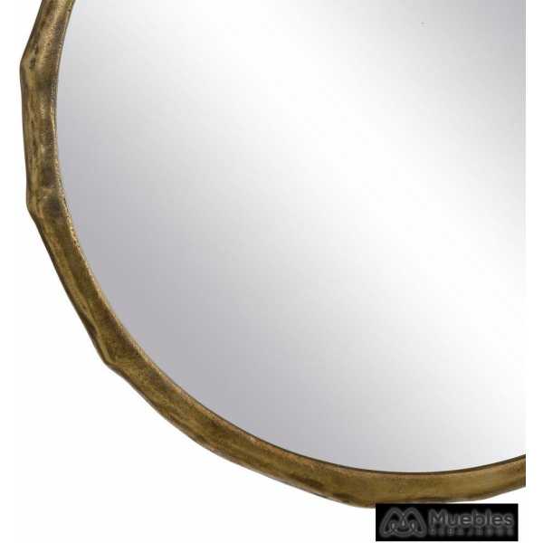 espejo redondo oro envejecido aluminio 74 x 74 cm 5