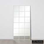 espejo ventana blanco metal cristal 90 x 3 x 180 cm