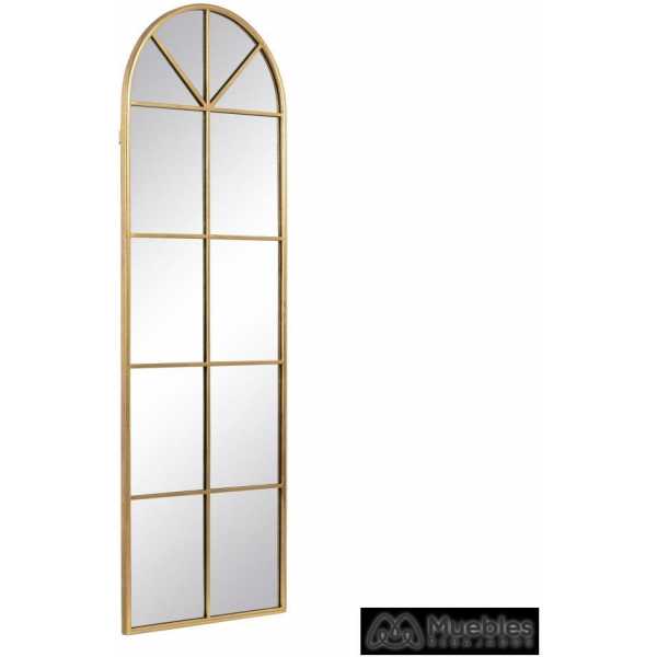 Espejo ventana oro metal decoracion 54 x 250 x 163 cm 2