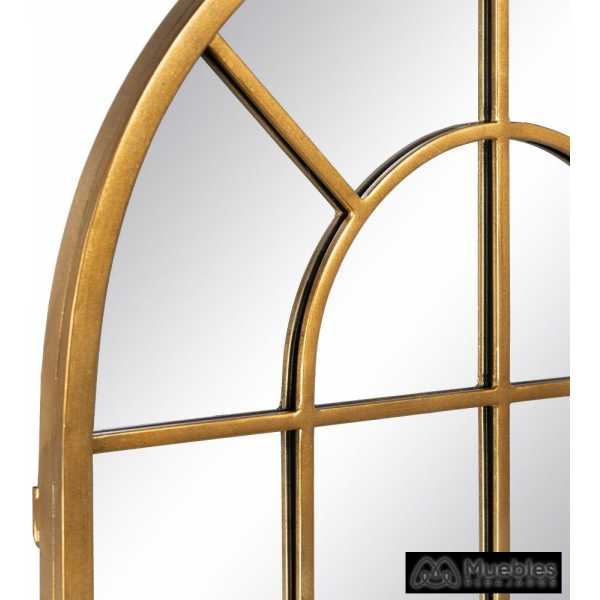 Espejo ventana oro metal decoracion 65 x 250 x 110 cm 3