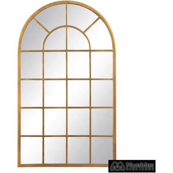 Espejo ventana oro metal decoracion 65 x 250 x 110 cm