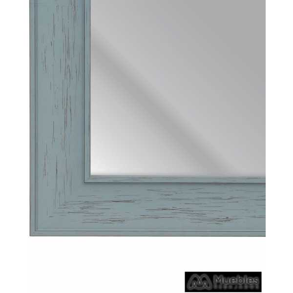 Espejo vestidor azul madera decoracion 56 x 2 x 156 cm 6