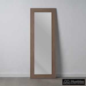 espejo vestidor marron madera 56 x 2 x 156 cm
