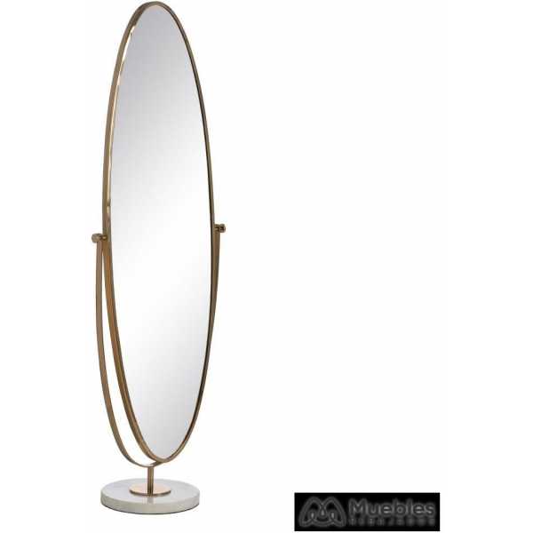 espejo vestidor oro blanco metal marmol 52 x 30 x 153 cm 3