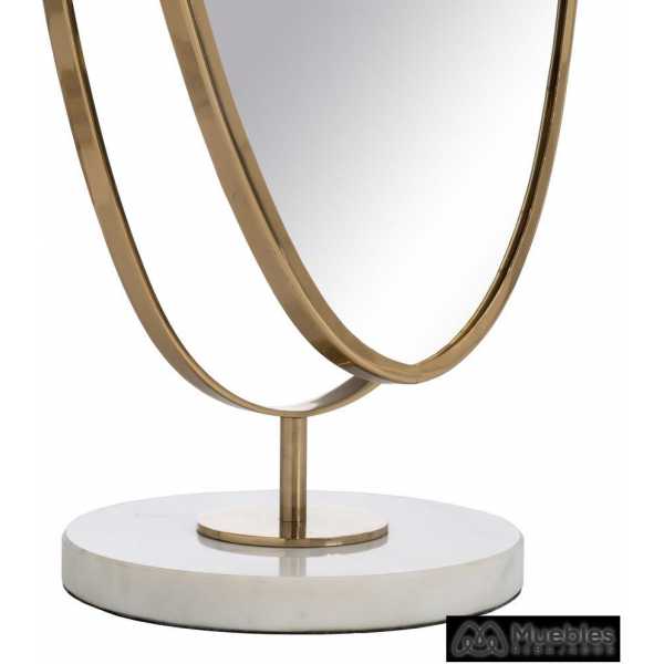 espejo vestidor oro blanco metal marmol 52 x 30 x 153 cm 8