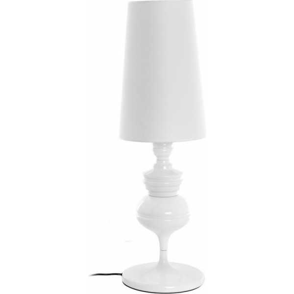 lampara louvre sobremesa blanca pantalla blanca
