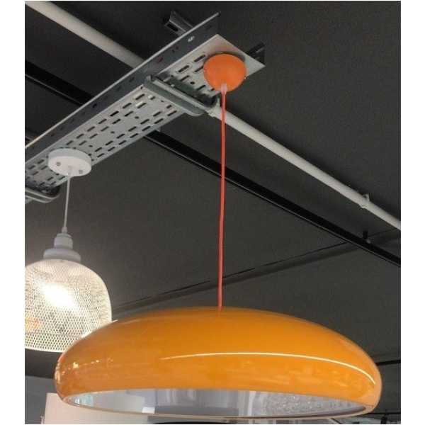 lampara margot colgante aluminio color naranja 1