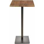 mesa beverly alta negra base de 115 cms y tapa de 60x60 cms color a elegir