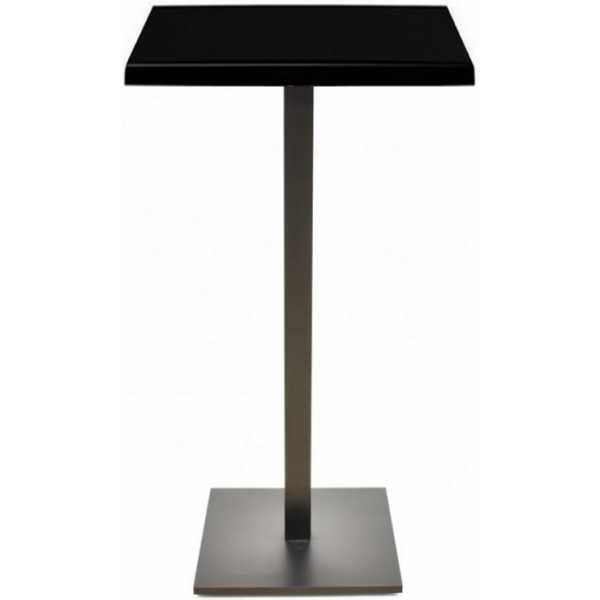 mesa beverly alta negra base de 115 cms y tapa de 70x70 cms color a elegir