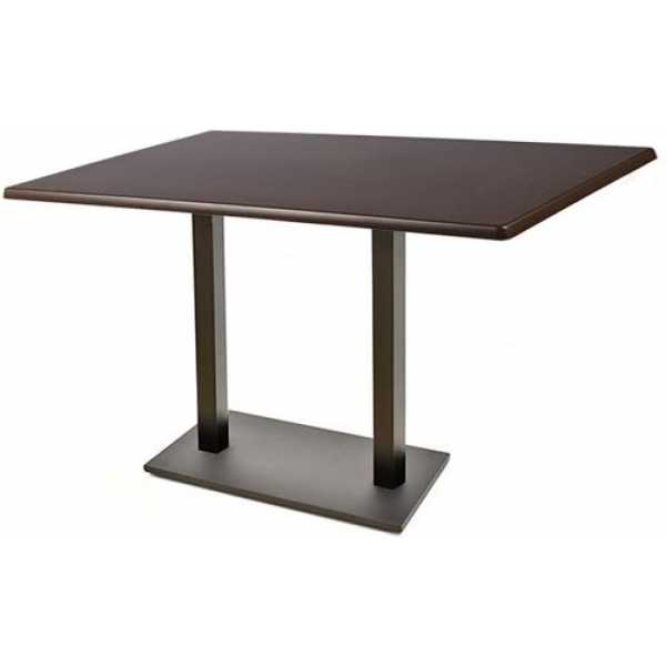 mesa beverly alta negra base rectangular y tapa de 120x80 cms color a elegir
