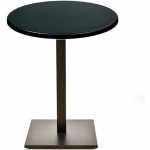 mesa beverly negra base de 72 cms y tapa de 80 cms color a elegir