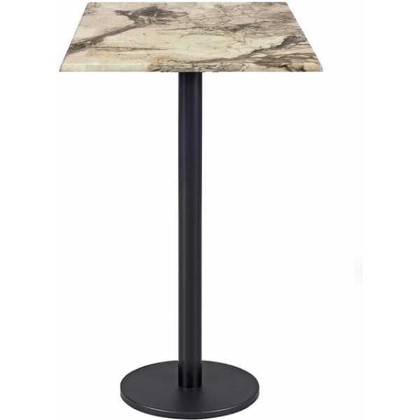 mesa boheme alta negra base de 115 cms y tapa de 60 x 60 cms color a elegir