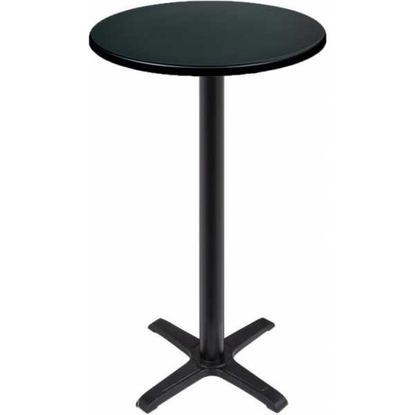 mesa caribe alta negra base de 110 cms y tapa de 60 cms color a elegir