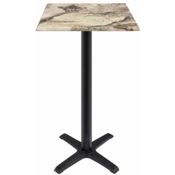 mesa caribe alta negra base de 110 cms y tapa de 60 x 60 cms color a elegir