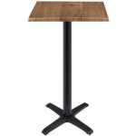 mesa caribe alta negra base de 110 cms y tapa de 70 x 70 cms color a elegir